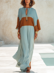Bohemian Sky Blue Maxi Dress