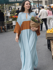 Bohemian Sky Blue Maxi Dress