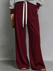 Sport Luxe Half-Zip Pullover & Wide Leg Pants Set
