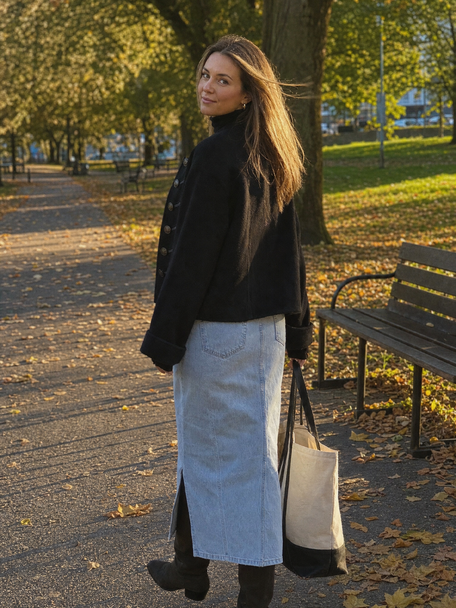 Black And Gold Button Jacket
