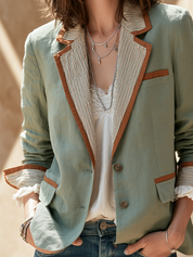 Effortless Chic Sage Green Tailored Jacket