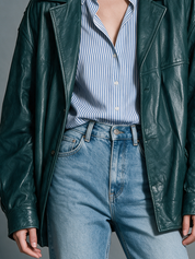 Urban Luxe Emerald Faux Leather Jacket
