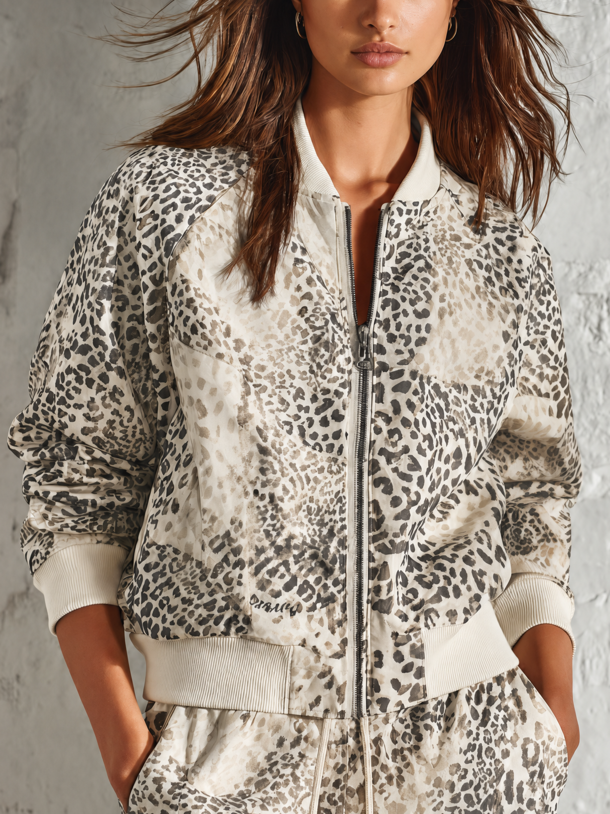 Urban Wild Leopard Bomber Jacket