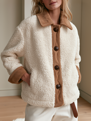 Effortless Winter Faux Shearling Jacket Top