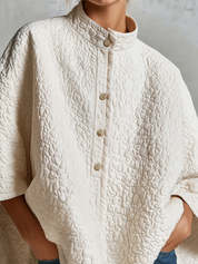 Effortless Chic Button Front Cape Outerwear