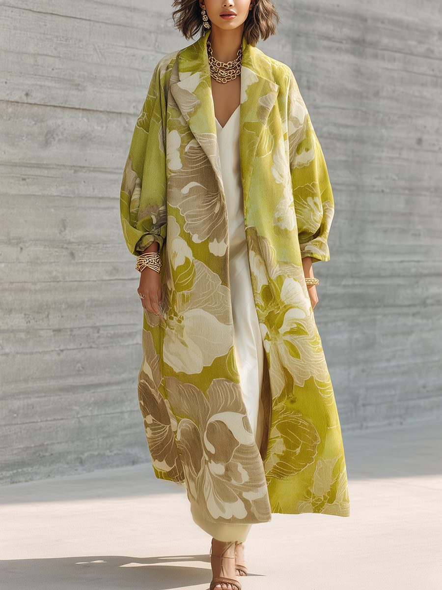 Fruit Green Romantic Floral Coat