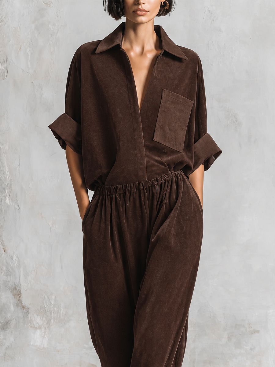 Urban Minimal Belted Shirt Midi Dress