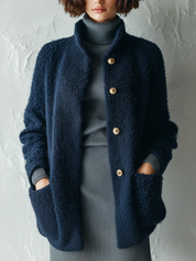 Quiet Chic Textured Knit Pocket Jacket