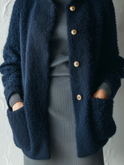 Quiet Chic Textured Knit Pocket Jacket