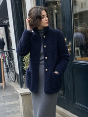 Quiet Chic Textured Knit Pocket Jacket