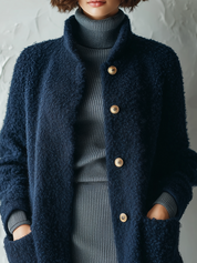 Quiet Chic Textured Knit Pocket Jacket