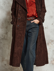 Urban Vintage Brown Suede Trench Coat