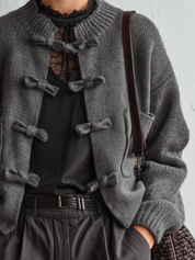 Romantic Chic Bow Tie Knit Cardigan Jacket