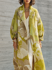 Fruit Green Romantic Floral Coat