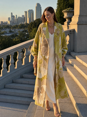 Fruit Green Romantic Floral Coat