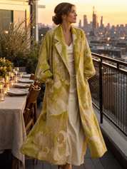 Fruit Green Romantic Floral Coat