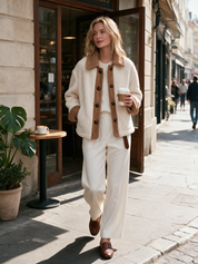 Effortless Winter Faux Shearling Jacket Top