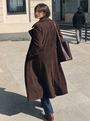 Urban Vintage Brown Suede Trench Coat