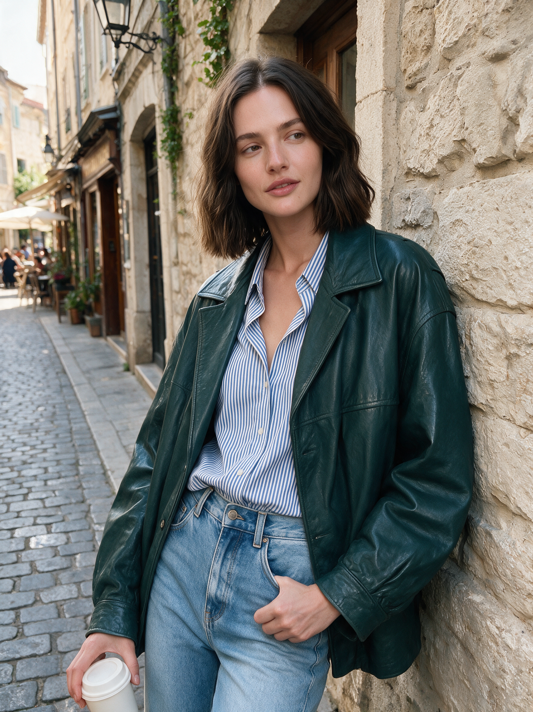 Urban Luxe Emerald Faux Leather Jacket