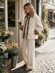 Effortless Winter Faux Shearling Jacket Top