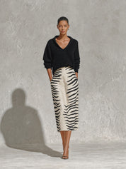 Effortless Chic Zebra Print Skirt Outfit Set